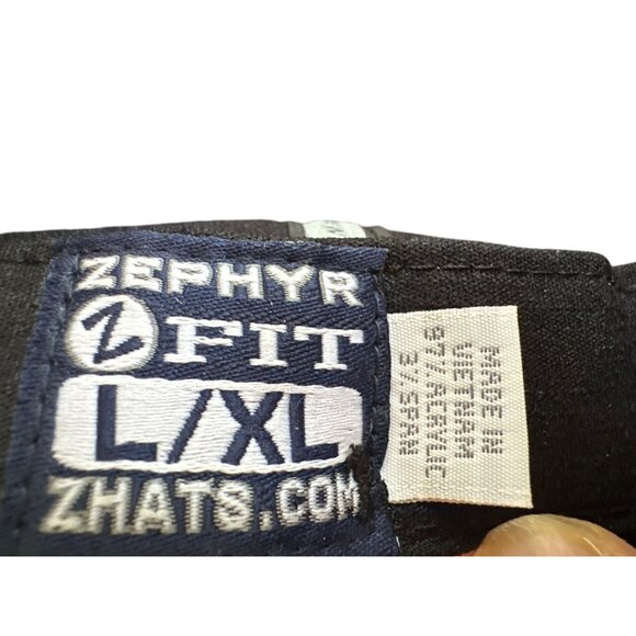Phoenix Embroidered Black Baseball Cap L/XL Zephyr Stretch Fit Cotton Blend - Picture 4 of 4